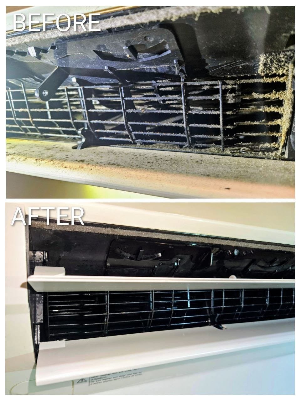 Mini-Split Deep Cleaning — Full disassembly and deep cleaning of two Fujitsu indoor units.
